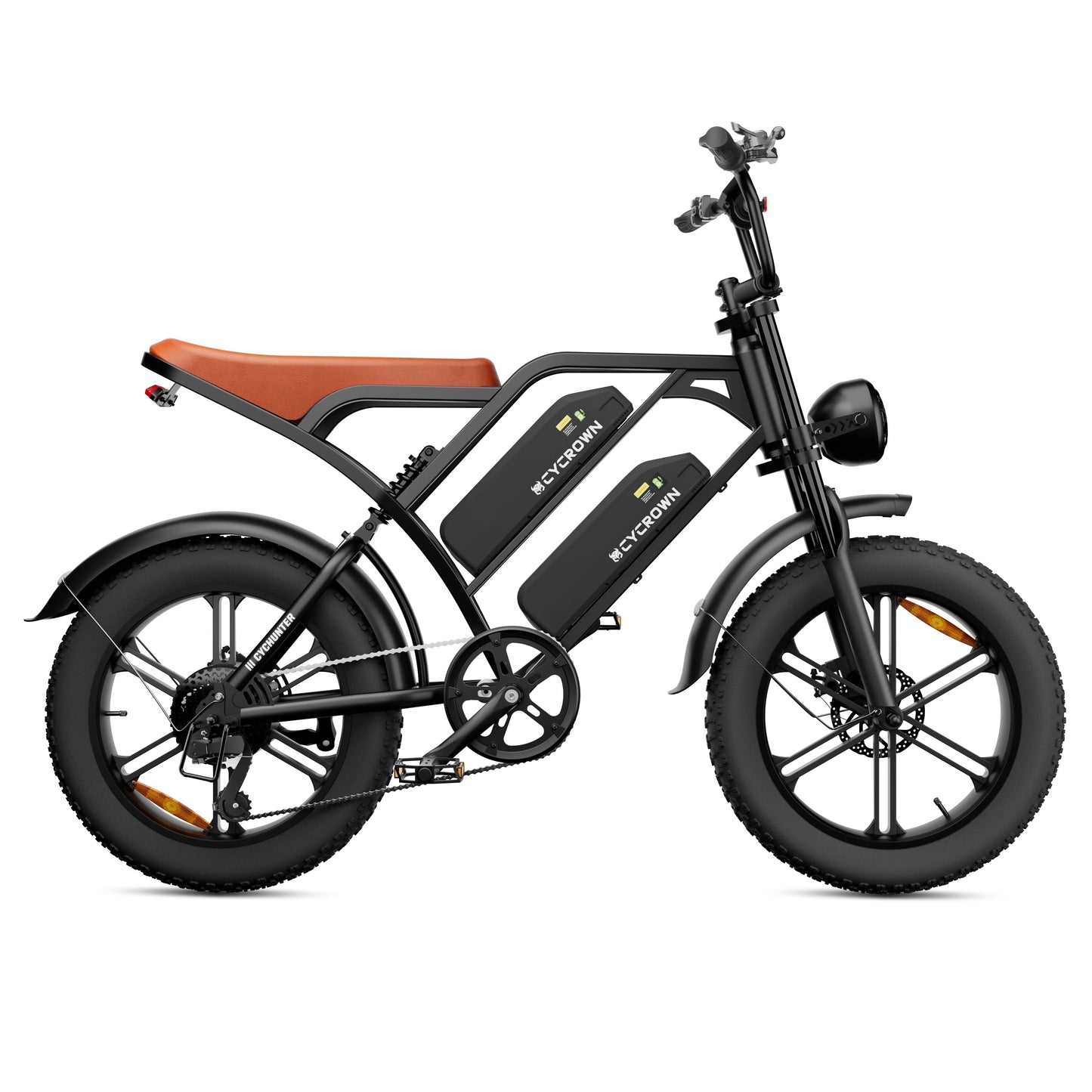 CYCROWN Hunter 20 Retro Electric Dirt Bike 750W Motor 48V 13+13Ah Dual Batteries