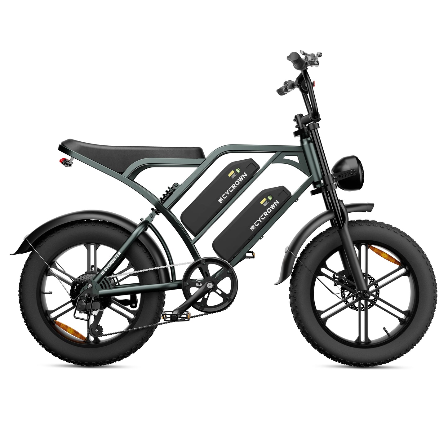 CYCROWN Hunter 20 Retro Electric Dirt Bike 750W Motor 48V 13+13Ah Dual Batteries