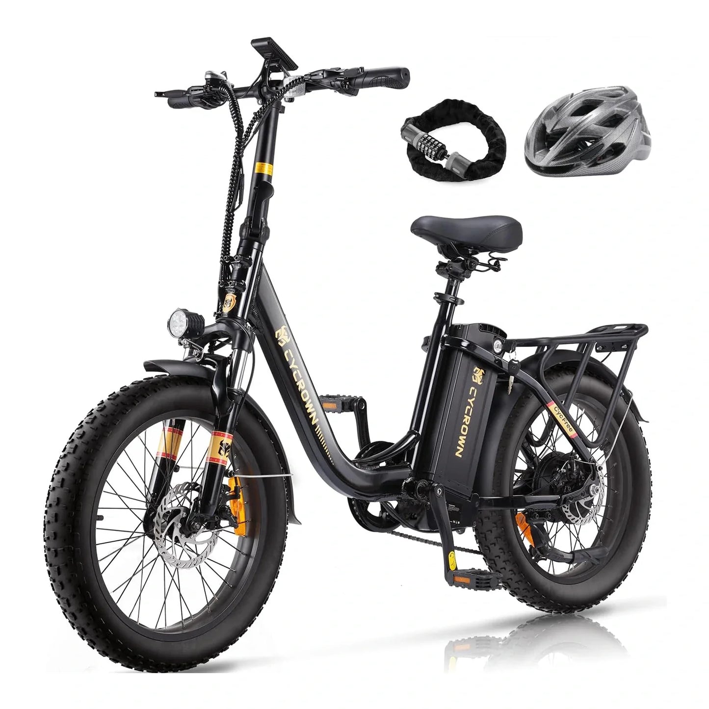 CYCROWN Free 20 Step-Thru Fat Tire All-Terrain Electric Bike 1000W Peak Motor 48V 15.6Ah Battery