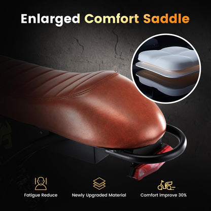 CYCROWN Run 20 Retro Fat Tire Off Road Mountain Electric Bike 750W Motor 36V 10.4Ah Battery