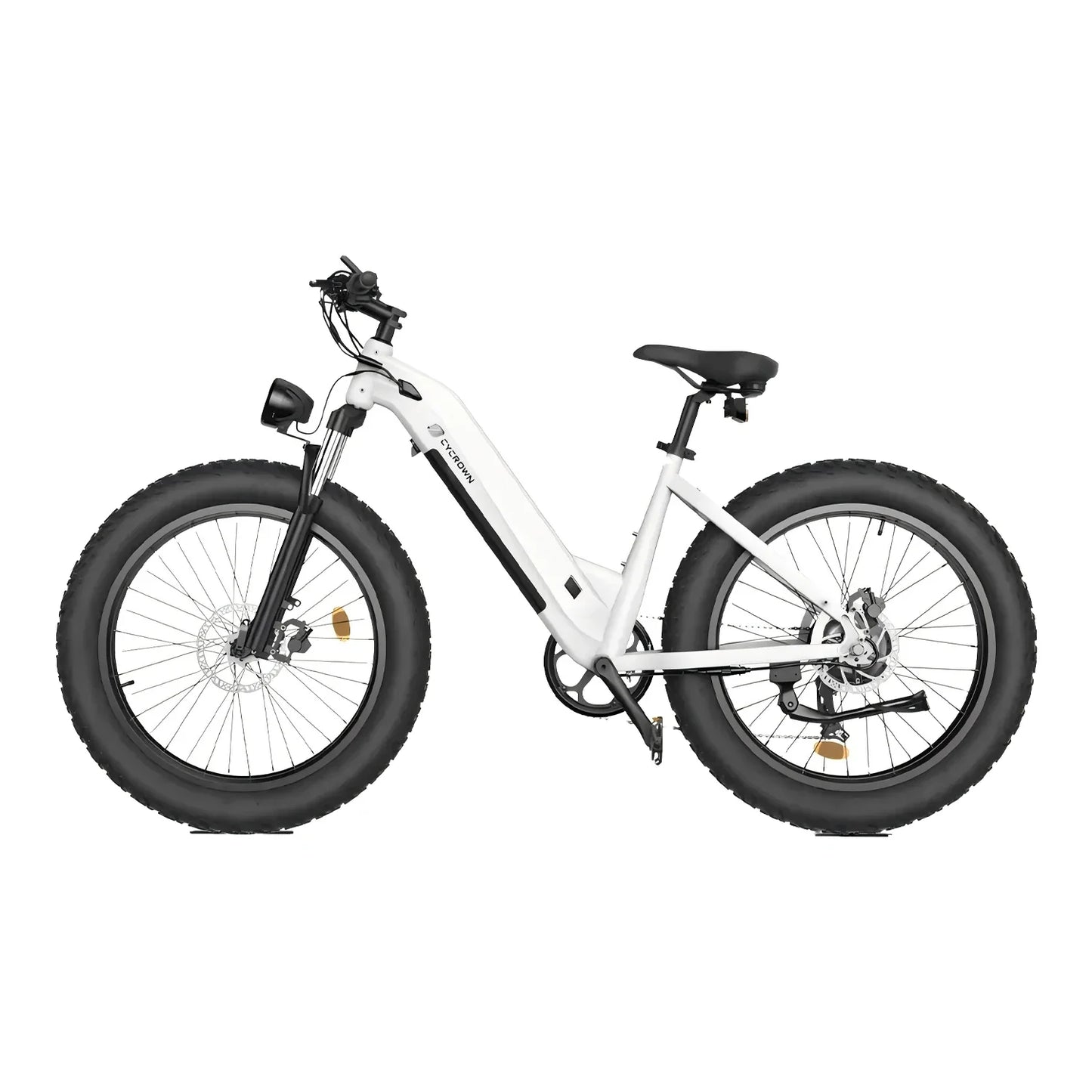 CYCROWN Verve 26 Step-Thru Fat Tire City Cruiser Electric Bike 1000W Motor 48V 15.6Ah Battery