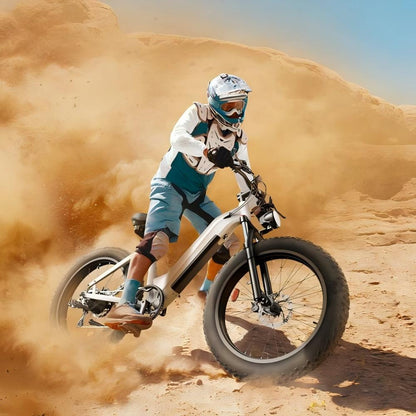 CYCROWN Verve 26 Step-Thru Fat Tire City Cruiser Electric Bike 1000W Motor 48V 15.6Ah Battery