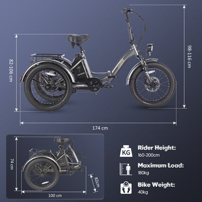 [EU] FAFREES F20 MATE Foldable Fat Tire Electric Tricycle