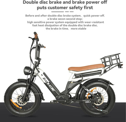 BAOLUJIE PLJ2033 Step-Thru Electric Cargo Bike Combo