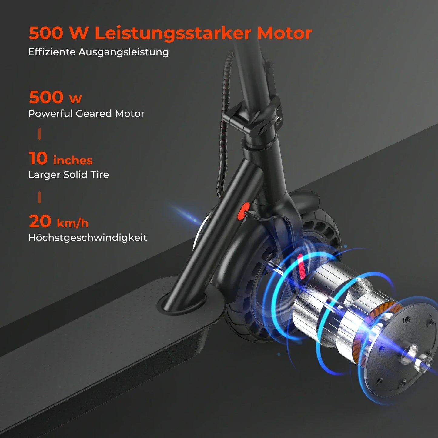ISINWHEEL E9T Max 10 Commuting Electric Scooter 500W Motor 42V 10Ah Battery (ABE)