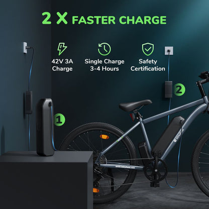 ISINWHEEL M10 26 Commuter Electric Bike 500W Motor 36V 10.4Ah Battery