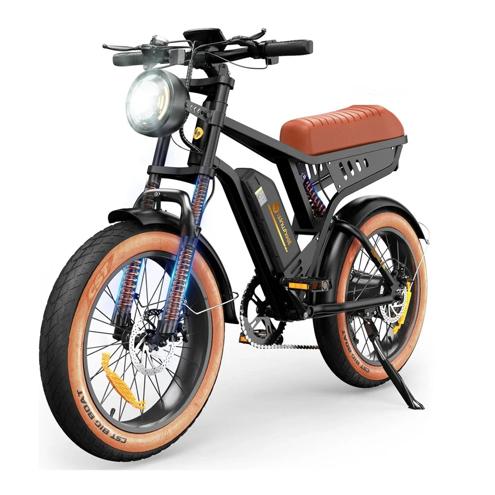 ISINWHEEL R6 20 Retro Fat Tire Electric Dirt Bike 1500W Motor 48V 13Ah Battery