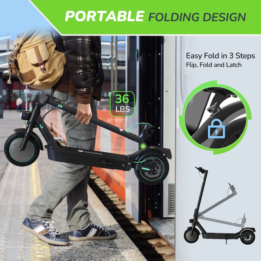 ISINWHEEL S9 Max 10 Folding Commuting Electric Scooter 500W Motor 42V 10Ah Battery