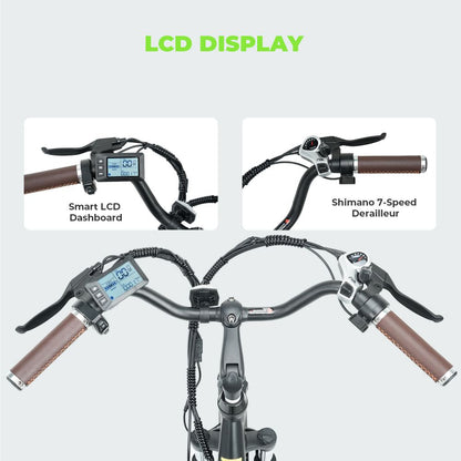 ISINWHEEL U2 26 Cruiser Commuting Electric Bike 500W Motor 36V 13Ah Battery
