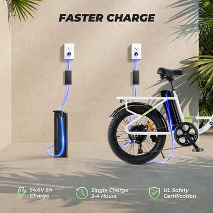 ISINWHEEL U7 20 Step-Thru Cargo Electric Bike 500W Motor 48V 10.4Ah Battery