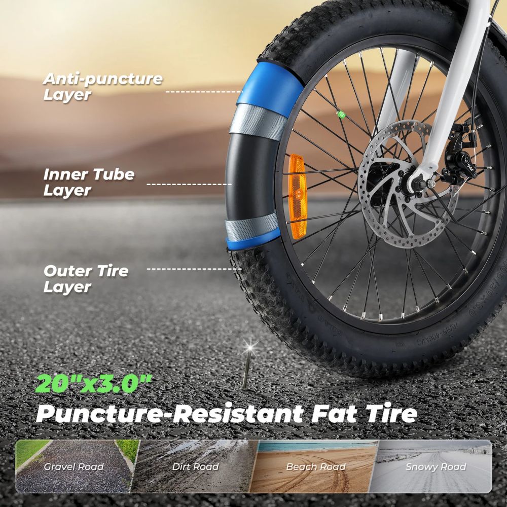 ISINWHEEL U7 20 Step-Thru Cargo Electric Bike 500W Motor 48V 10.4Ah Battery