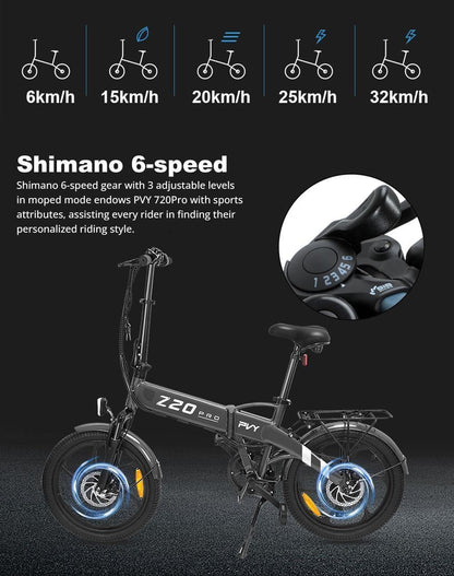 PVY Z20 Pro Electric Folding Commuter City Bike Combo