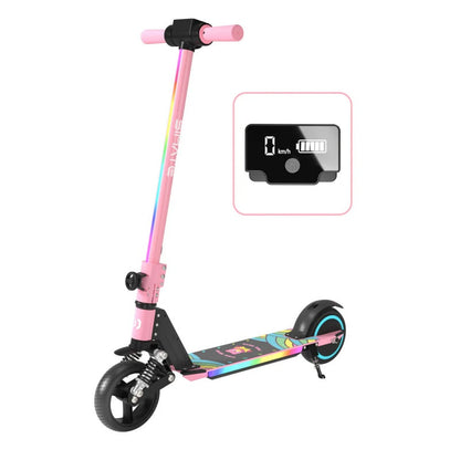 SIMATE S5 6.5 Kid's Foldable Colorful Body Lights Electric Scooter 130W Motor 24V 2.5Ah Battery (New)