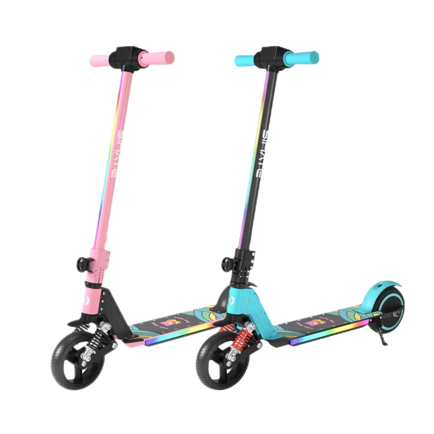 SIMATE S5 6.5 Kid's Foldable Colorful Body Lights Electric Scooter 130W Motor 24V 2.5Ah Battery (New)