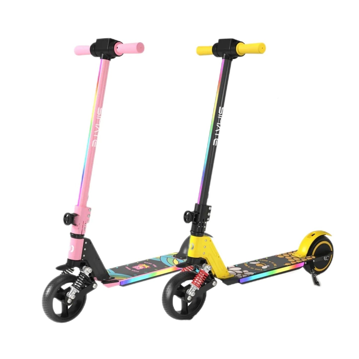 SIMATE S5 6.5 Kid's Foldable Colorful Body Lights Electric Scooter 130W Motor 24V 2.5Ah Battery (New)